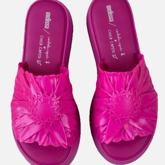Melissa x Isabela Capeto + Chica Capeto Wedge Sandals Women's Size 8.5 Pink - Picture 5 of 5